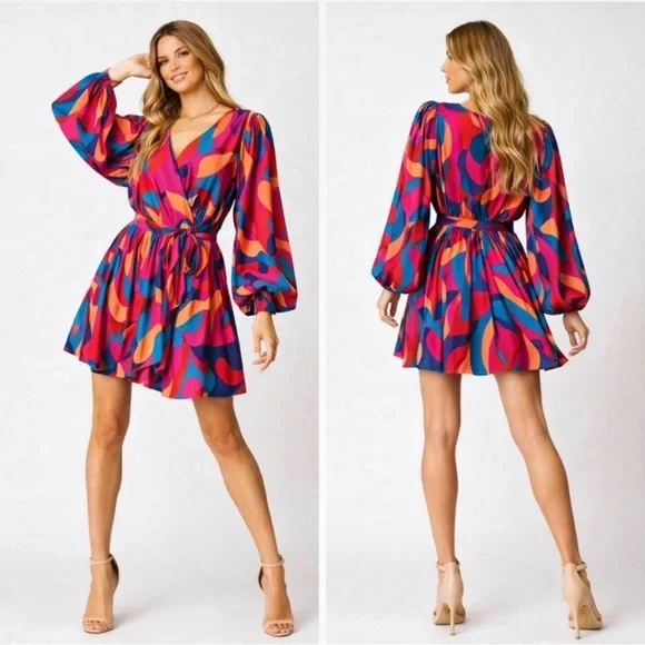 Vibrant Multicolor Women's Dress - Picture 2 of 6